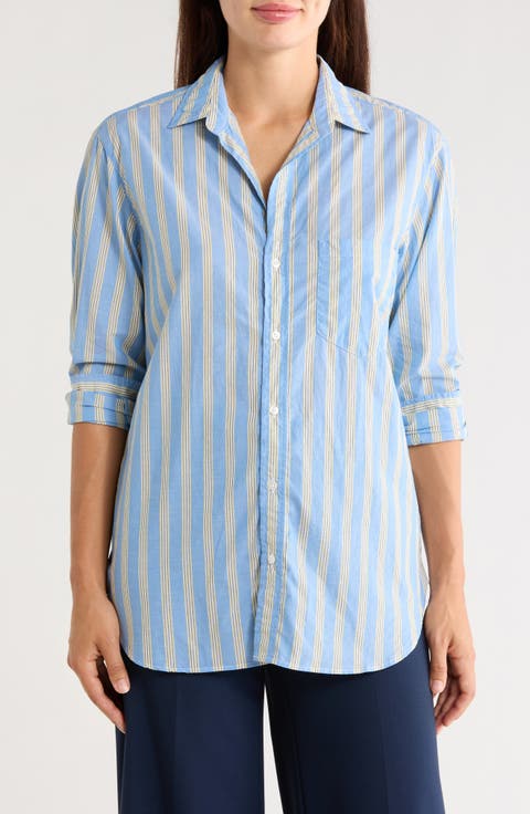 Joedy Striped Cotton Boyfriend Shirt