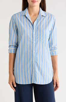 Joedy Striped Cotton Boyfriend Shirt