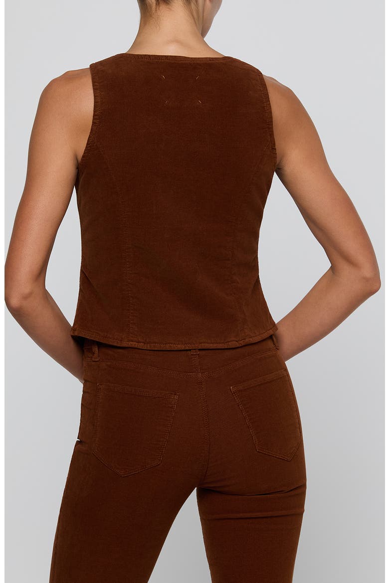 Yelena Corduroy Vest, Alternate, color, JAVA