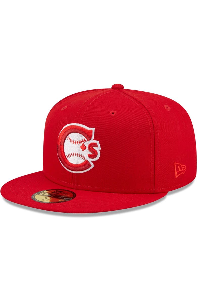New Era Men's New Era Red Vancouver Canadians Authentic Collection 59FIFTY Fitted Hat, Main, color, 