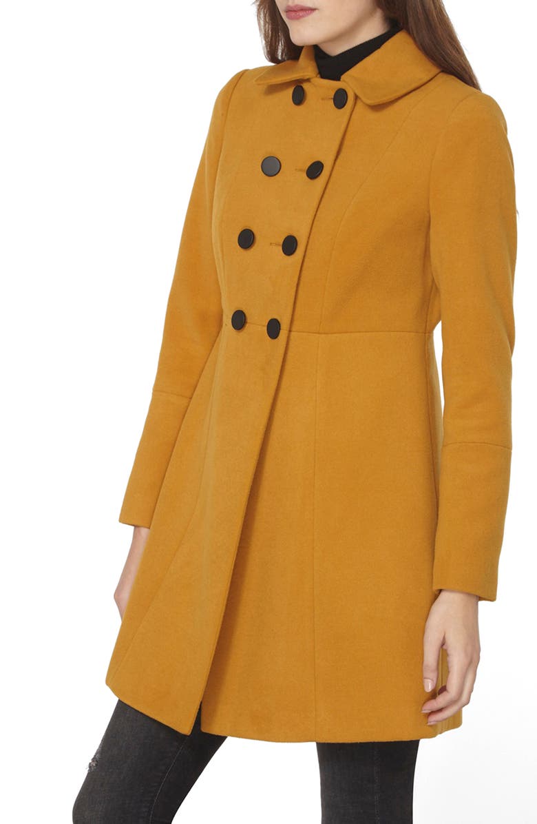 DOROTHY PERKINS Double Breasted Swing Coat, Alternate, color, 