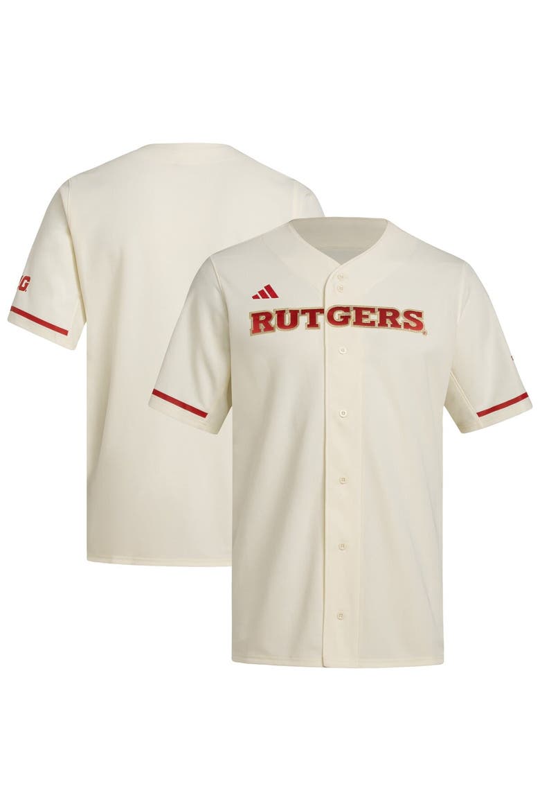 Men's adidas  Cream Rutgers Scarlet Knights Replica Baseball Jersey, Alternate, color, Cream
