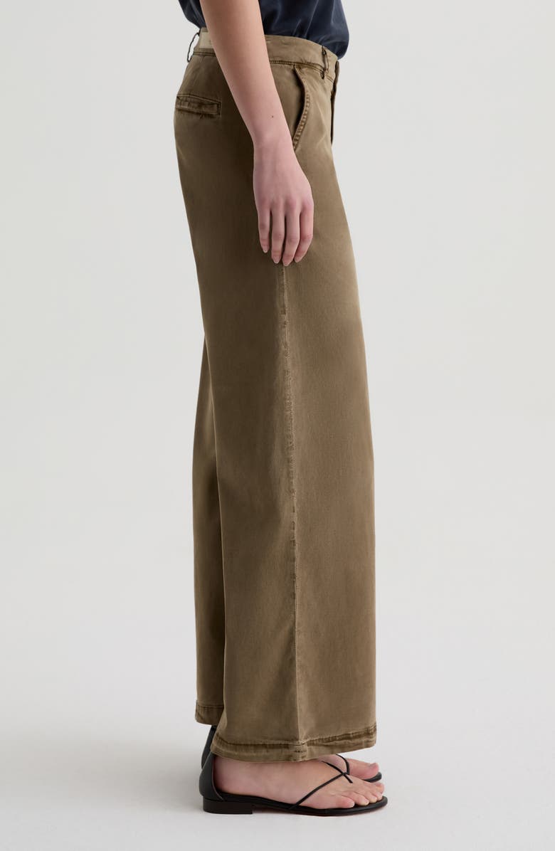 AG Caden Twill Wide Leg Pants, Alternate, color, Sulfur Mossy Taupe