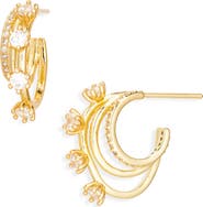 EYE CANDY LOS ANGELES Raita Cubic Zirconia Hoop Earrings
