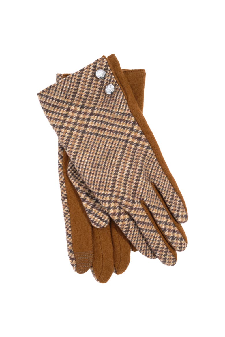 Two Button Glove With Pattern Top, Main, color, Vicuna
