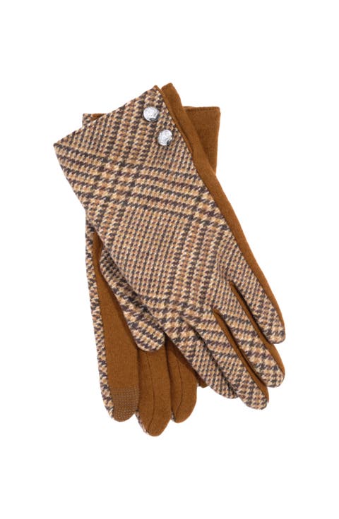 Two Button Glove With Pattern Top