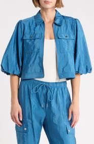 Cinq à Sept Ottie Puff Sleeve Windbreaker