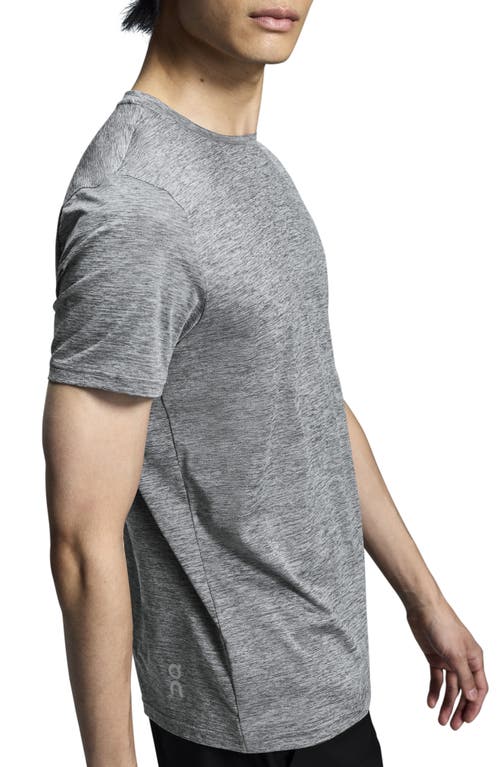 On Core Crewneck Logo Tee In Heather Gray