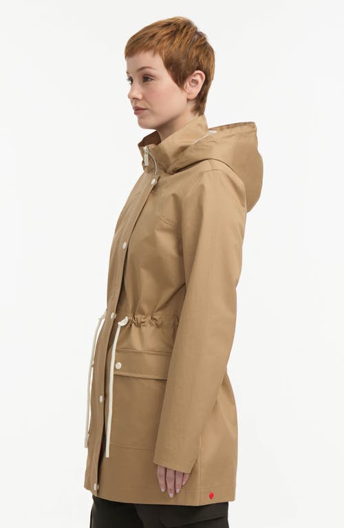 Hunter Ariel Water Repellent Cotton Canvas Jacket In Brown