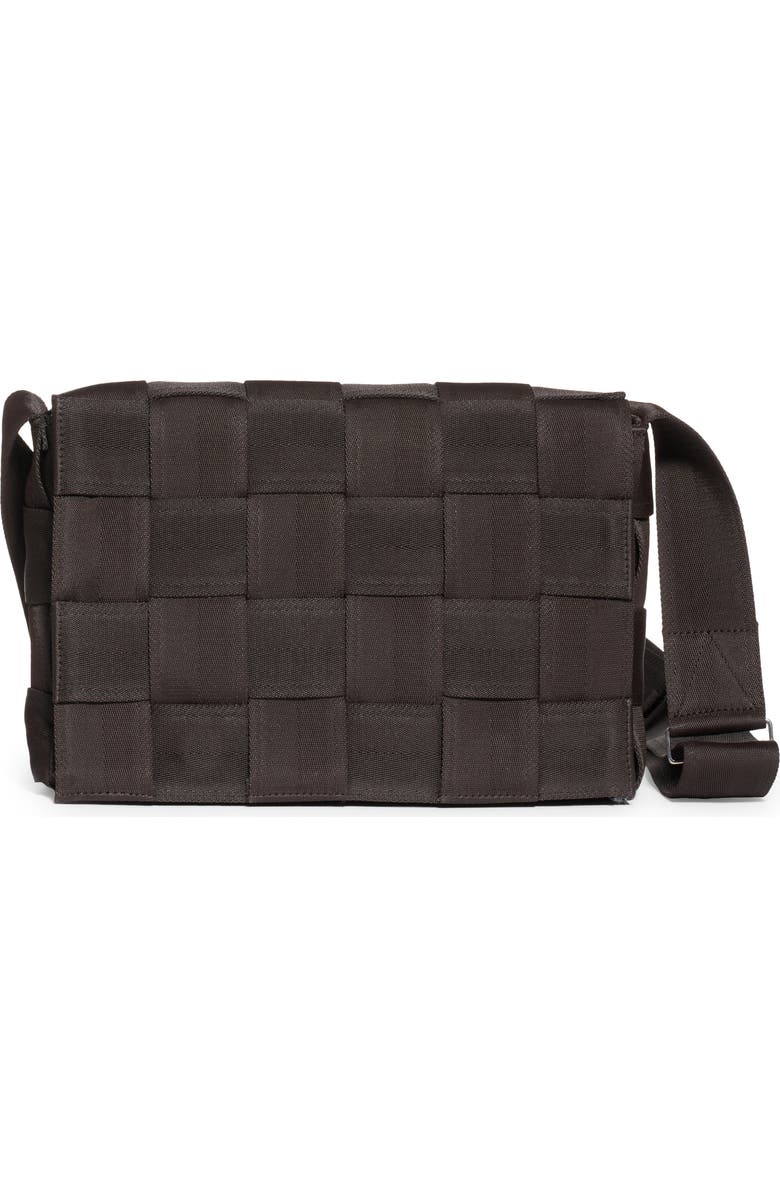 Bottega Veneta Large Cassette Intrecciato Webbed Shoulder Bag, Main, color, Black