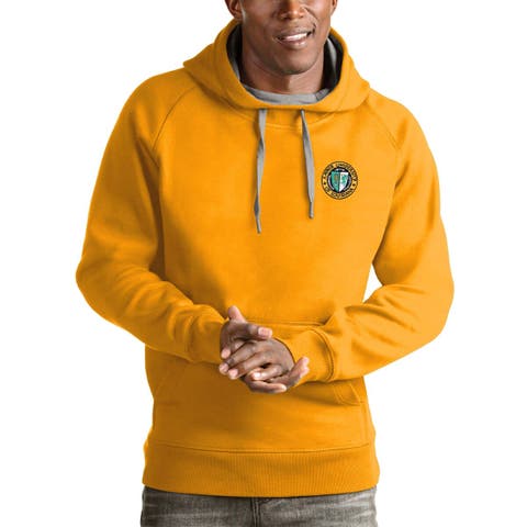 Men's Antigua Gold XULA Gold Victory Pullover Hoodie