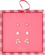 Leith 3-Pack Assorted Cubic Zirconia Earrings Set