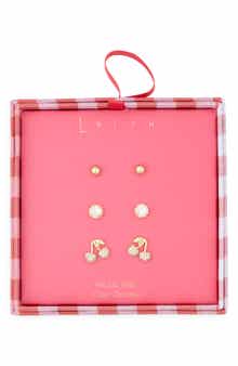 Leith 3-Pack Assorted Cubic Zirconia Earrings Set