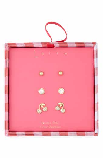 3-Pack Assorted Cubic Zirconia Earrings Set