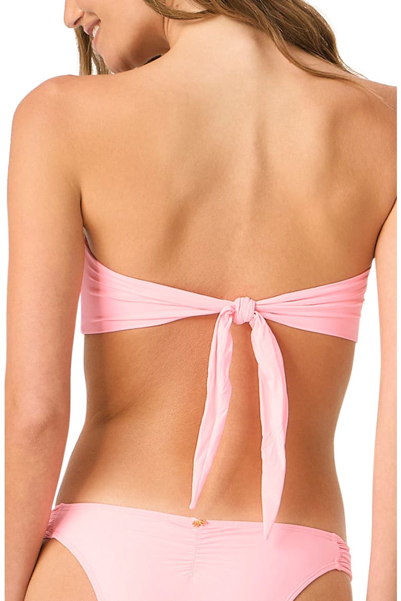 Stella Embroidered Bandeau Bikini Top, Alternate, color, PITAYA