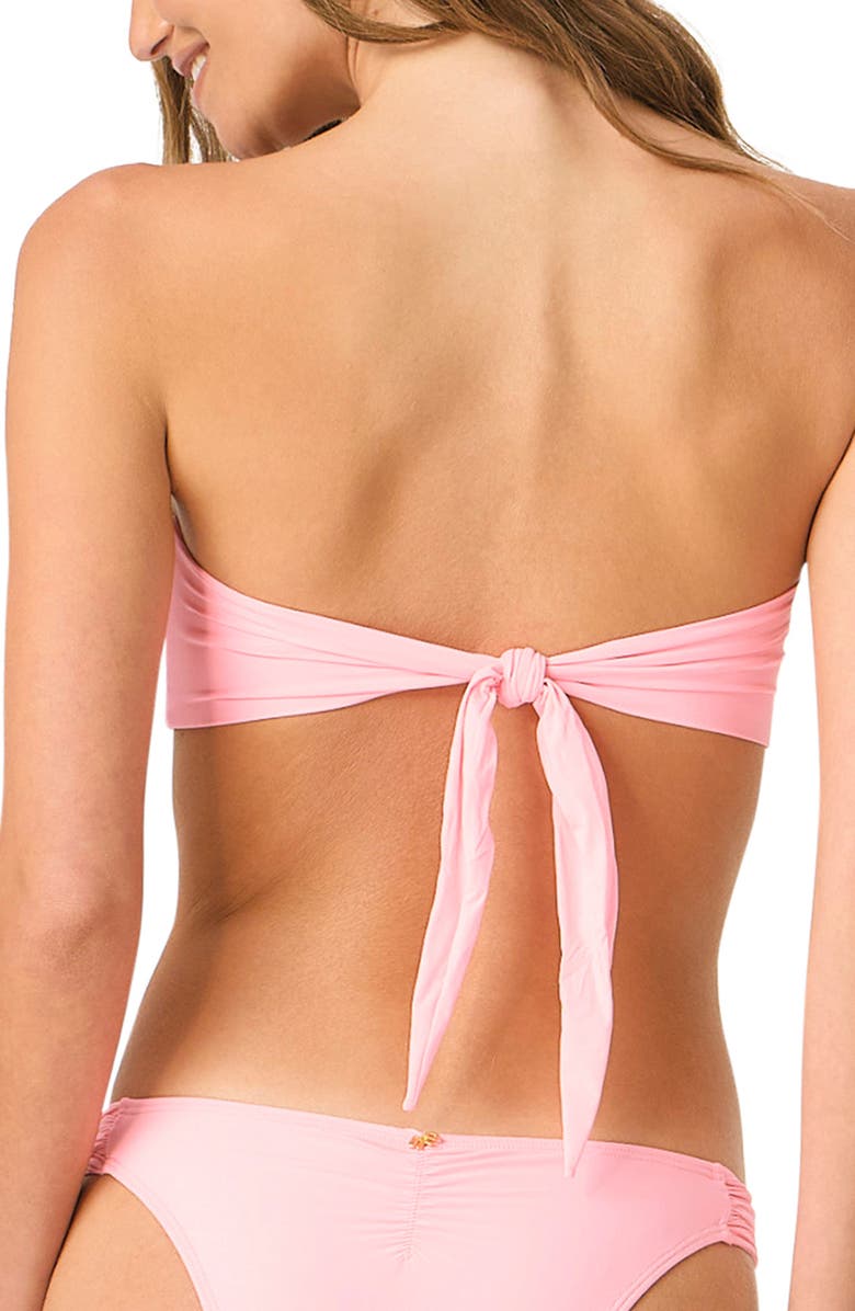 PQ SWIM Stella Embroidered Bandeau Bikini Top, Alternate, color, 