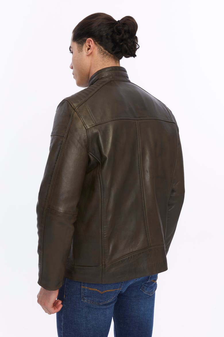 Sullivan Leather Jacket, Alternate, color, Brown