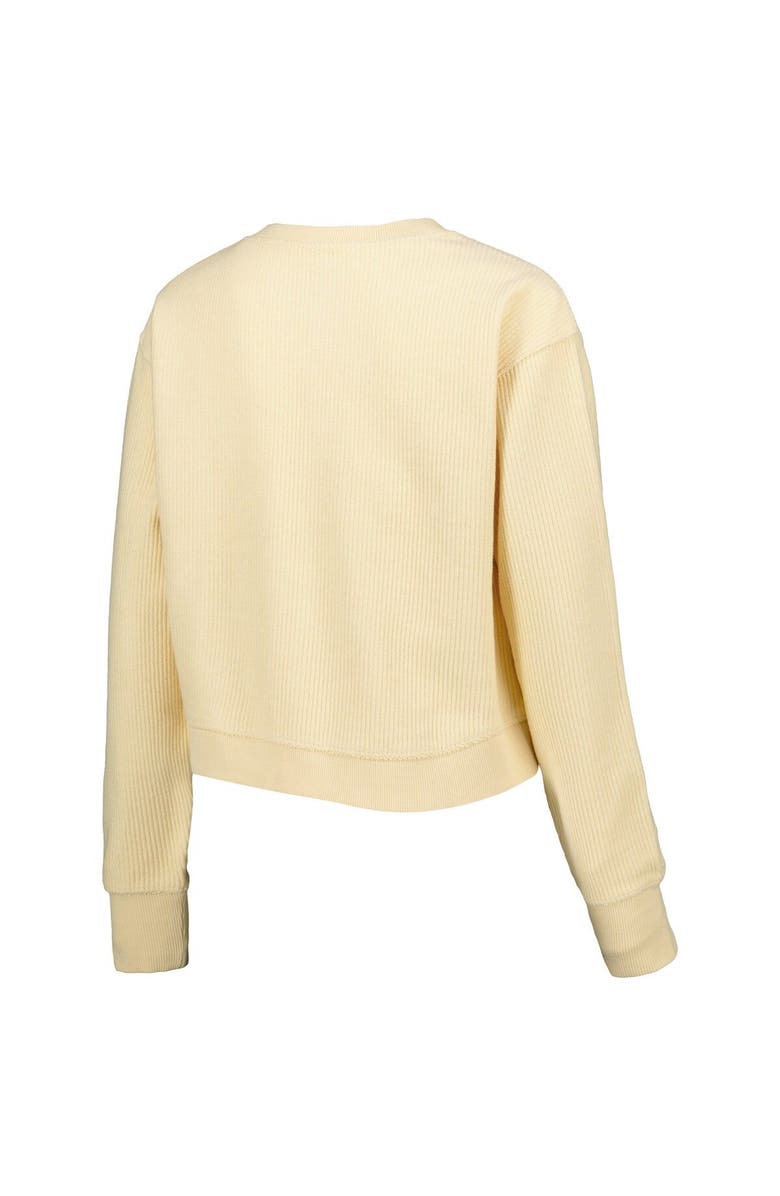 LEAGUE COLLEGIATE WEAR Women's League Collegiate Wear Cream Indiana Hoosiers Classic Campus Corded Timber Sweatshirt, Alternate, color, 