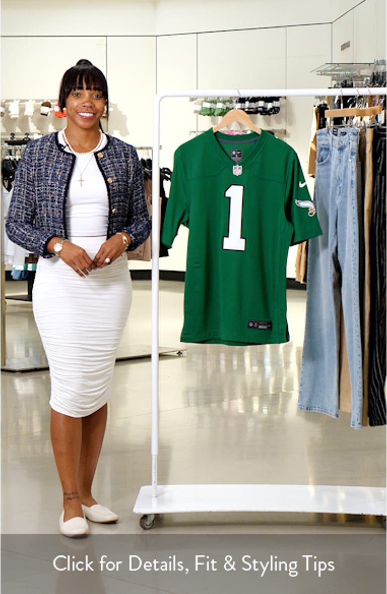 Men's Nike Jalen Hurts Kelly Green Philadelphia Eagles Alternate Game Player Jersey, sales video thumbnail