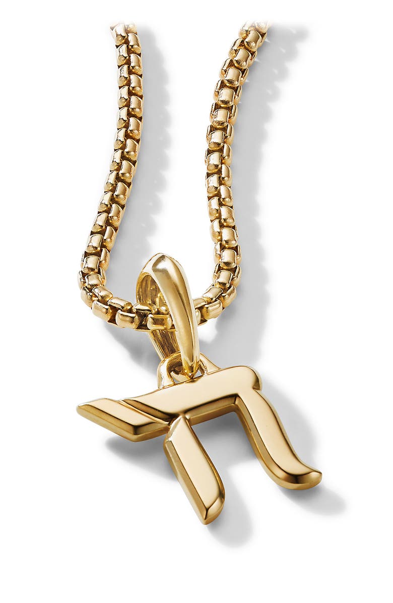 David Yurman Men's Chai Amulet in 18K Yellow Gold, Alternate, color, 