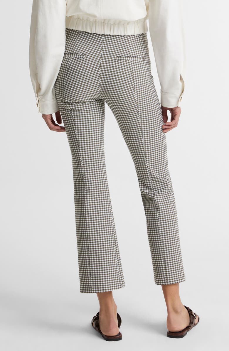 Vince Niki Mid Rise Crop Gingham Pants, Alternate, color, Tapenade Gingham