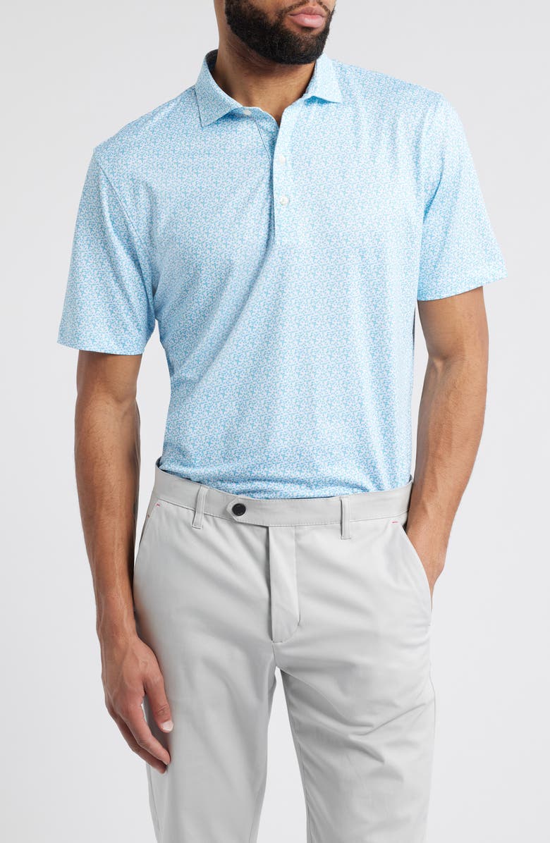 johnnie-O Springwood Scatter Print PREP-FORMANCE Golf Polo, Main, color, Grotto
