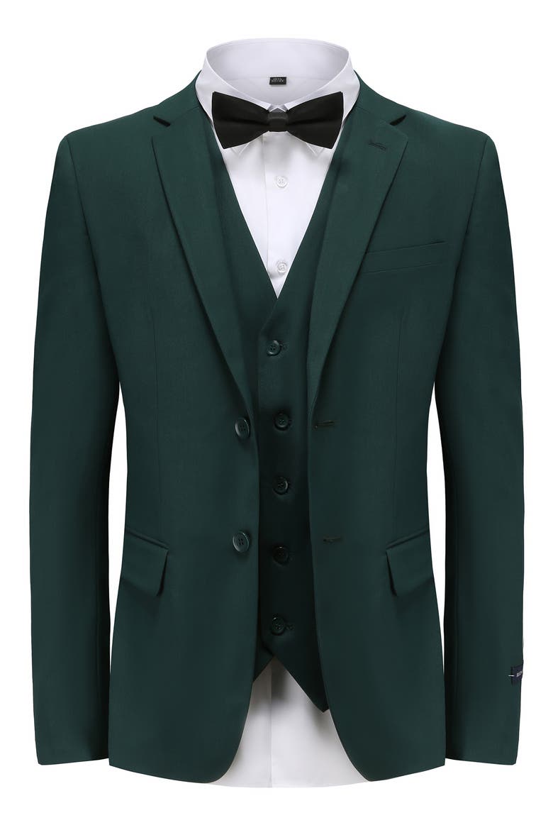Premium Slim Fit 3-Piece Suit, Alternate, color, HUNTER GREEN