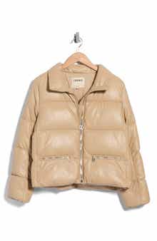 Stowe Faux Leather Puffer Jacket