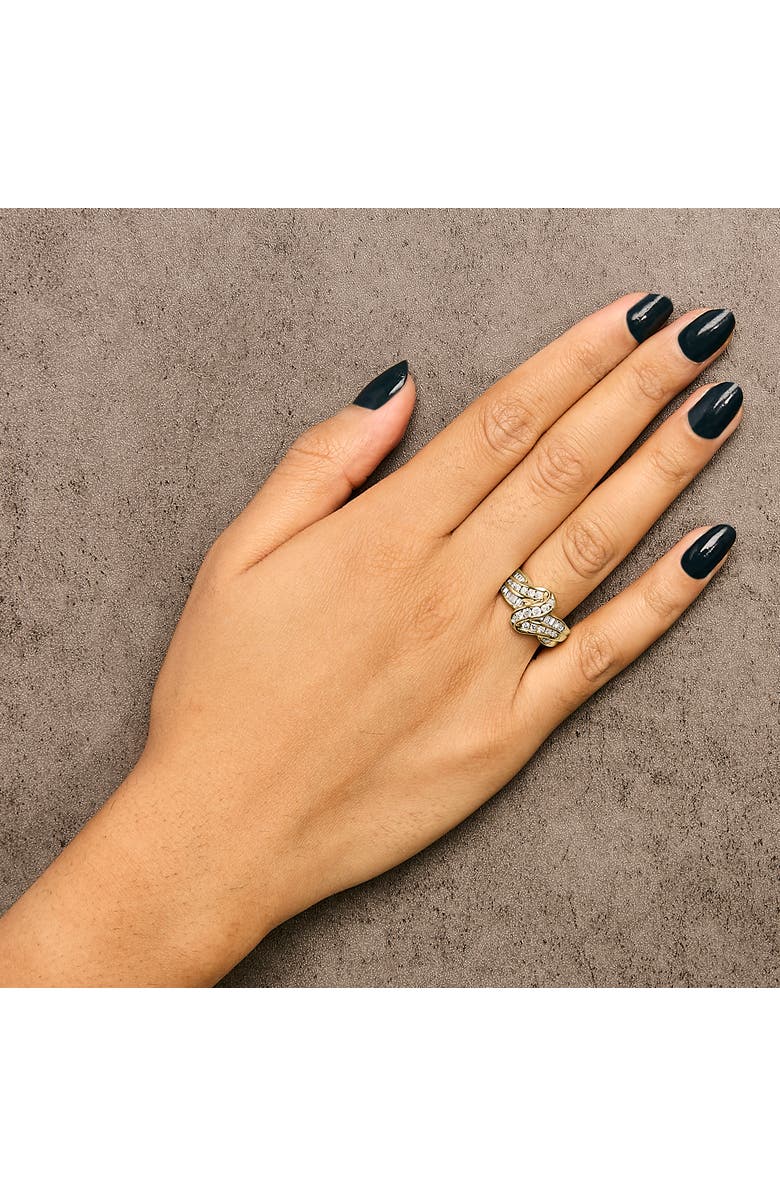 Haus of Brilliance 10K Yellow Gold 3/4 Cttw Diamond Double Shank Bypass Ring, Alternate, color, Yellow Gold