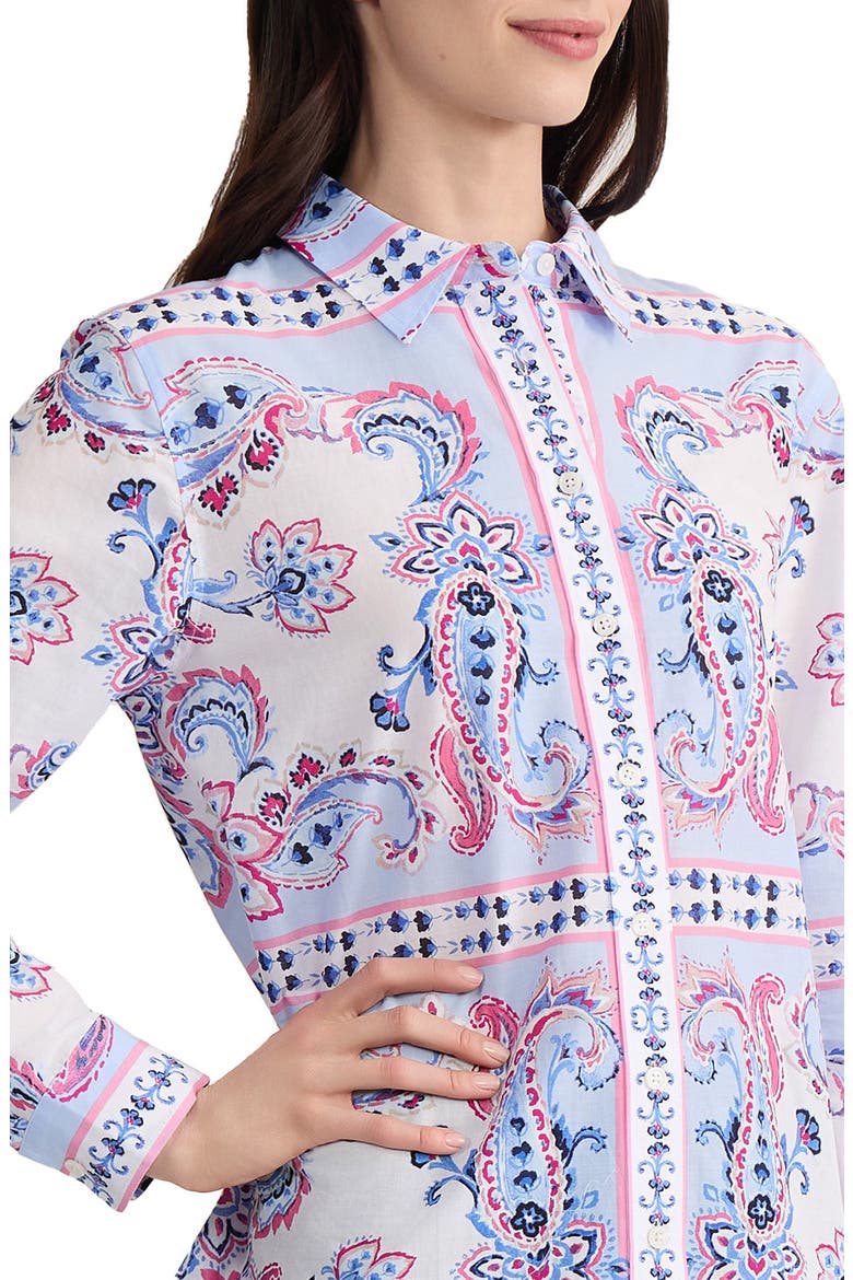 Paisley Button-Up Shirt, Alternate, color, BREEZE BLUE MULTI