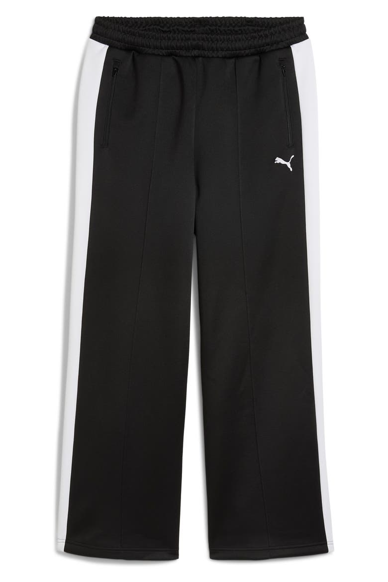 T7 Wide Leg Track Pants, Alternate, color, PUMA BLACK