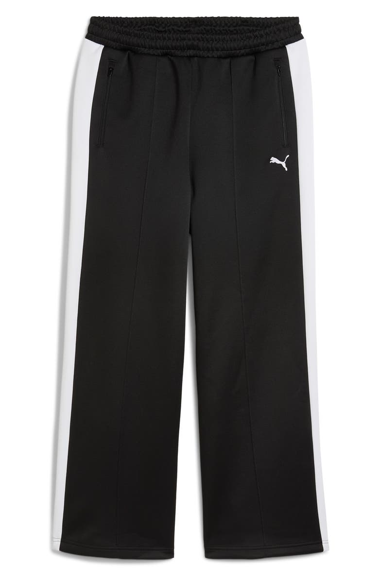 PUMA T7 Wide Leg Track Pants, Alternate, color, Puma Black