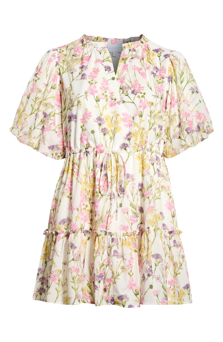 SUGARLIPS Lita Floral Noella Shift Minidress, Alternate, color, White-Multi