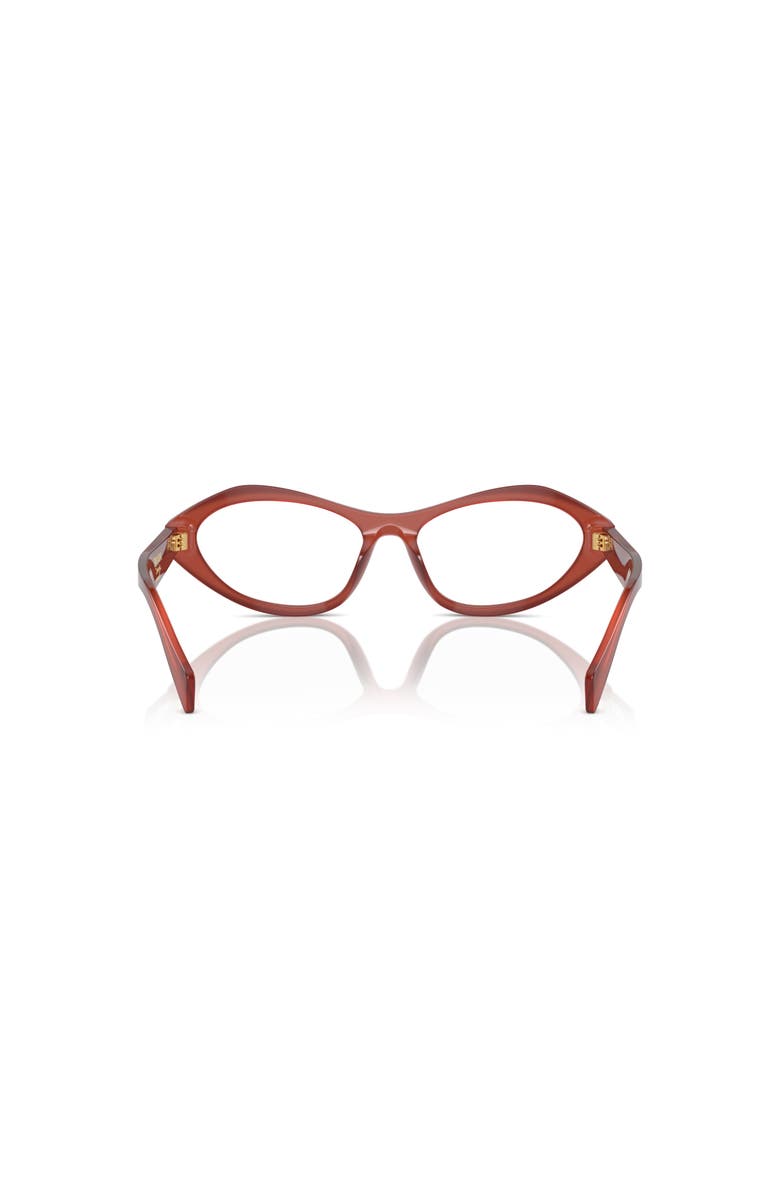 Prada 55mm Irregular optical glasses, Alternate, color, Red