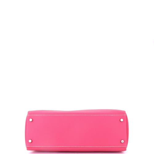 Pre-owned Hermes Hermes Kelly Handbag Pink Epsom With Palladium Hardware 32