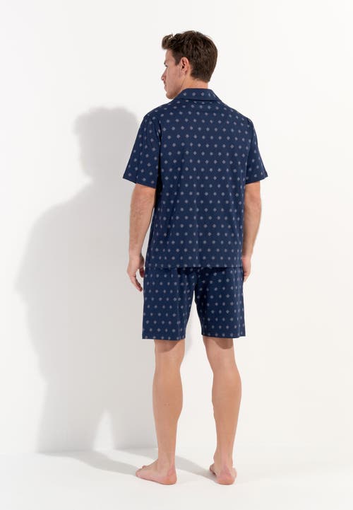 Hom Indio Short Sleepwear In Navy Print