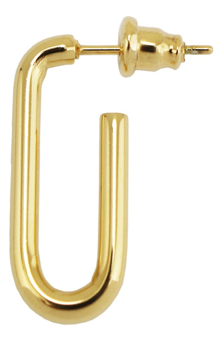 REBL Open Oval Hoop Earrings, Alternate, color, Gold