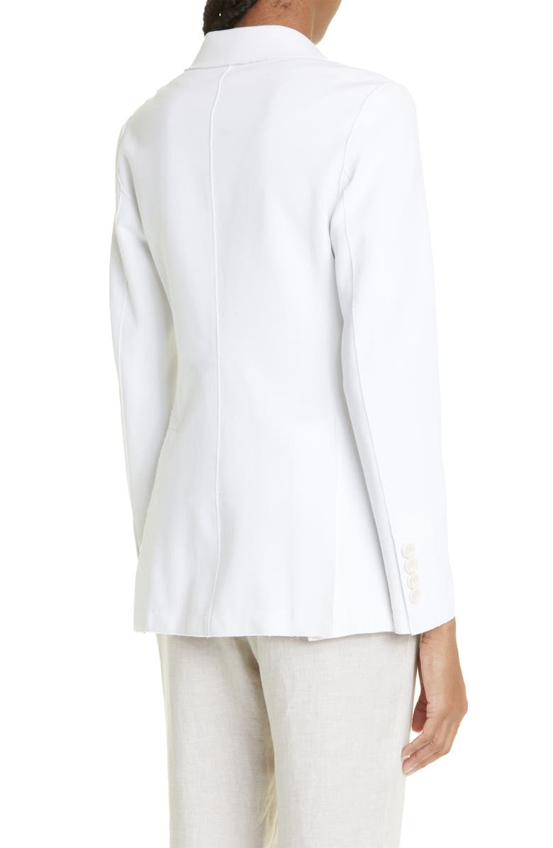 Eleventy Single Breasted Cotton Blend Blazer, Alternate, color, 00 - White