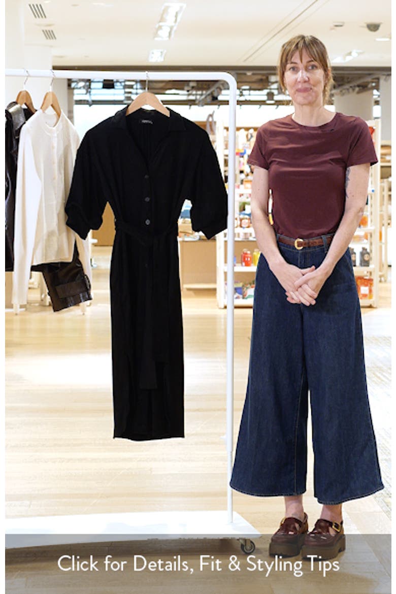 Puff Sleeve Belted Shirtdress video