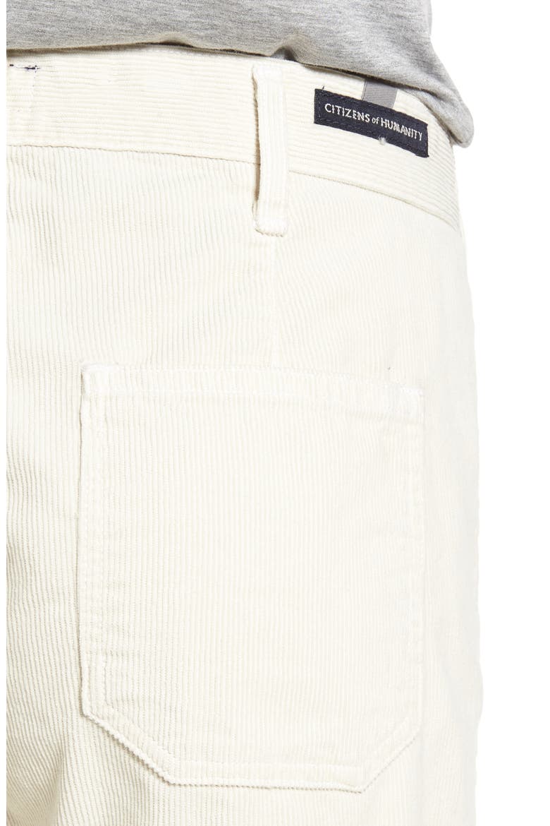 Abigal High Waist Ankle Wide Leg Corduroy Pants, Alternate, color, WINTER CREAM