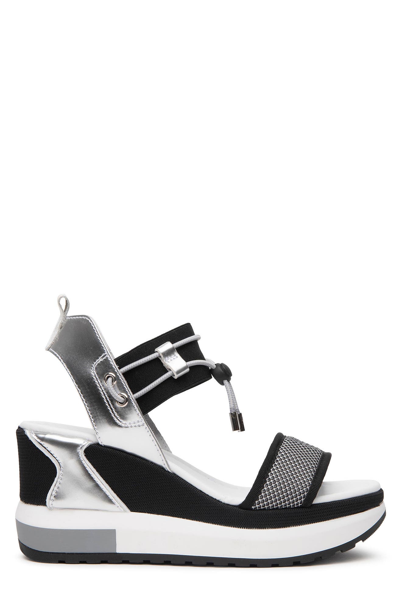 NeroGiardini Bungee Platform Wedge Sandal, Alternate, color, 