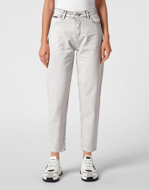 Denim Trousers Mom Fit Women