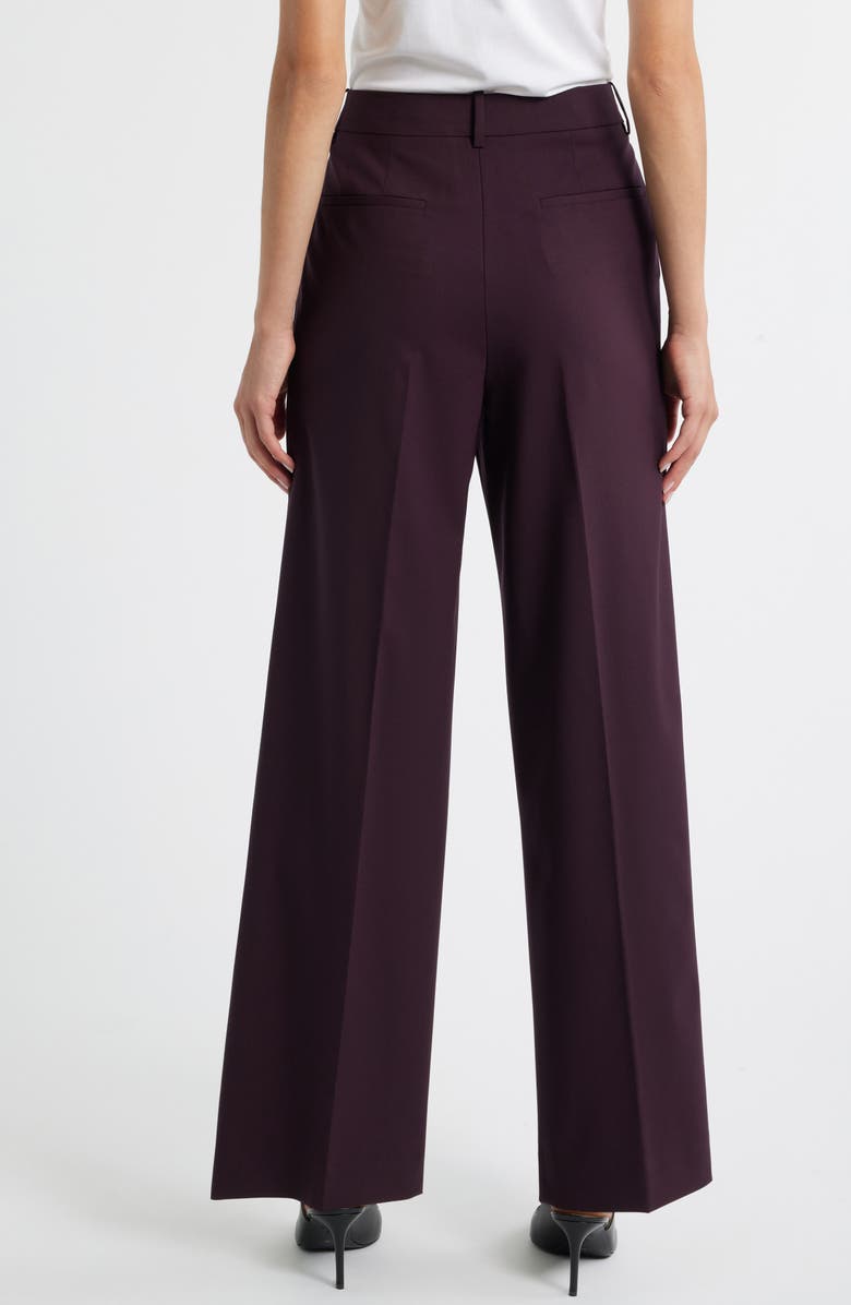 Theory Stretch Wool Wide Leg Pants, Alternate, color, Dark Iris - Hae