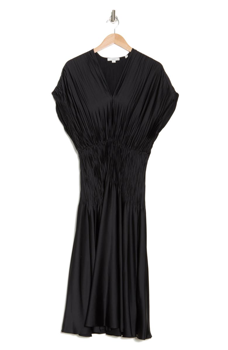 Vince Cap Sleeve Satin Dress, Alternate, color,