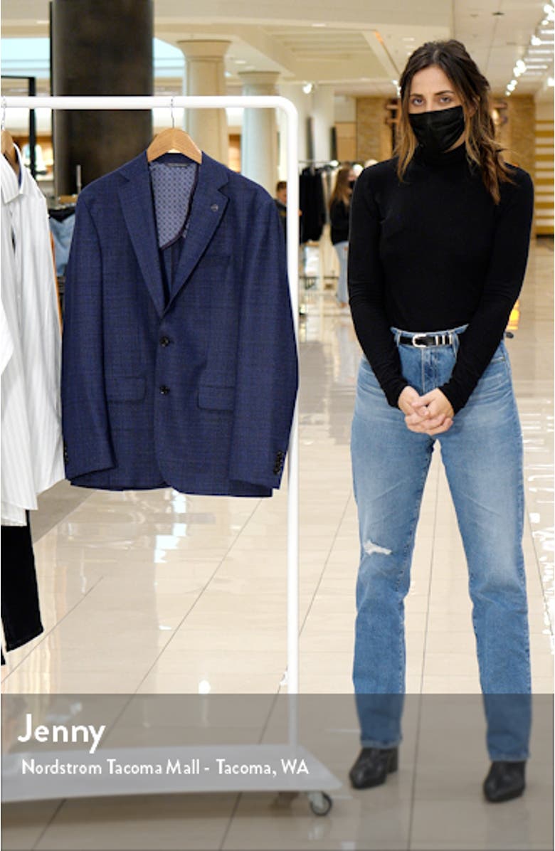 Karl Mixy Slim Fit Check Wool Sport Coat, sales video thumbnail