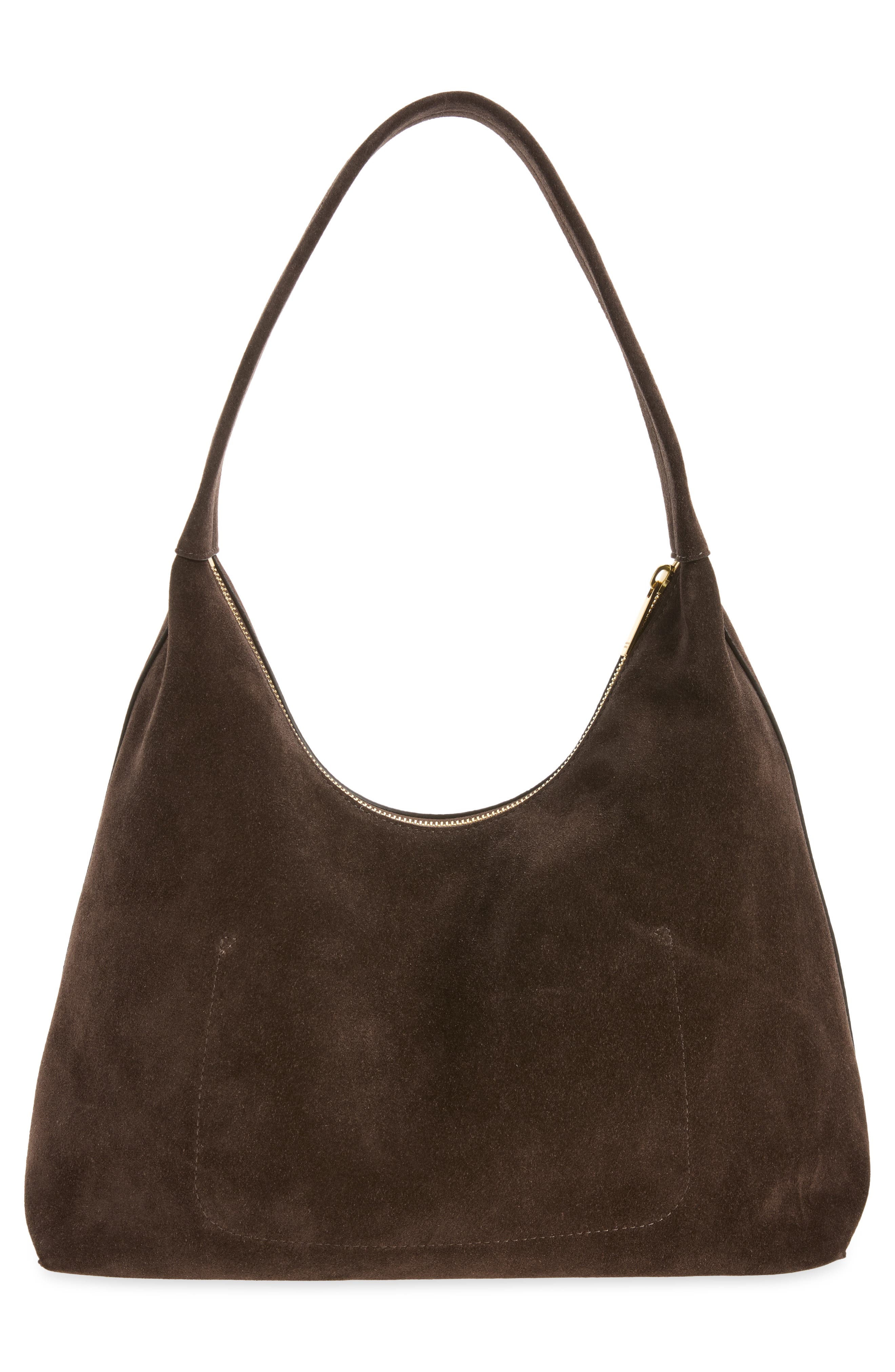 Candy Suede Shoulder Bag, Alternate, color, EBONY