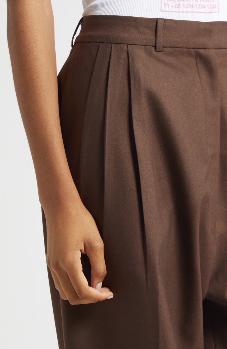 Ashley Williams Peg Tapered Straight Leg Pants, Alternate, color, Brown