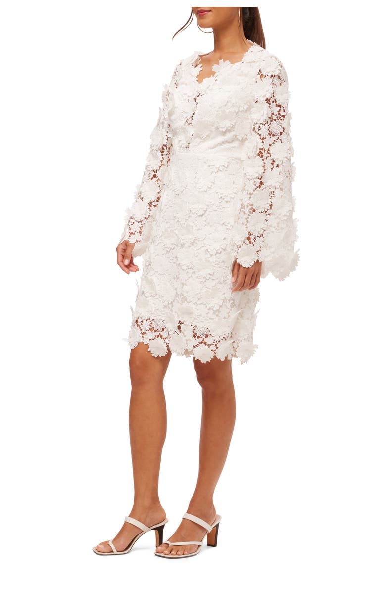 Trina Turk Ariah 3D Lace Sheath Dress, Alternate, color, 