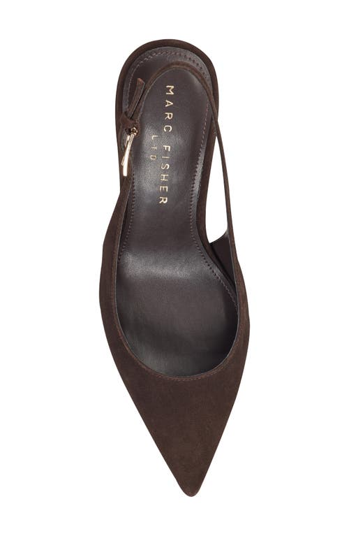 Marc Fisher Ltd Dorie Slingback Pointed Toe Pump In Brown
