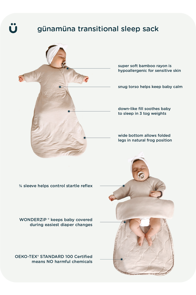 Unisex Baby Long Sleeve Transitional Swaddle Sleep Sack, Easy Diaper Changes, 1.0 TOG, Alternate, color, Magnolia
